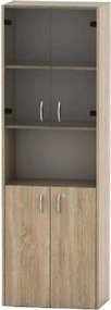 Biblioteca TEMPO ASISTENT NEW 004, stejar sonoma, PAL melaminat, 57x34