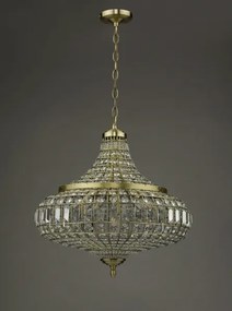 Där Lighting ASM0675 - Candelabru suspendat pe lanț ASMARA 6xE14/40W/230V din alamă