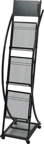 vidaXL Raft reviste 40 x 32 x 131 cm, negru, A4