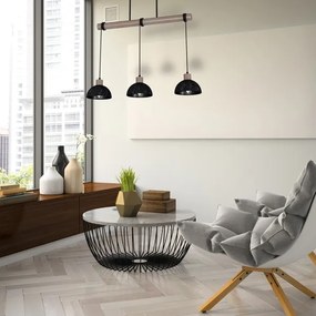 Lustră pe cablu ERIK 3xE27/60W/230V maro/neagră
