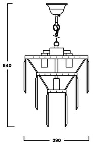 Lustră de cristal pe lanț Brilagi MOZART 4xE14/40W/230V crom lucios