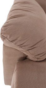 Fotoliu de masaj, reglabil, material textil grej TAUPE, LAMBERT