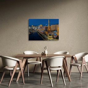 Tablou pe sticlă cu Las Vegas nocturn (70x50 cm)
