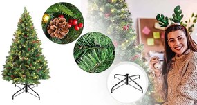 Brad artificial, cu 100 LED-uri, alb cald-120 cm