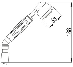 Pară de duș Aqualine VICTORIA alamă/crom lucios