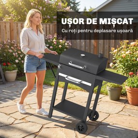 Outsunny Afumătoare pe cărbune pentru exterior | Aosom Romania