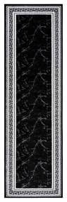 Modern GLOSS covor, traversa 2813 87 stilat, cadru, grecesc negru / gri