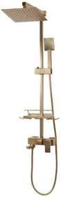REA-P7050 - Set de duș JACK cu baterie, finisaj auriu periat