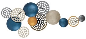 Decoratiune de perete Metal Enzo, Multicolor, 8x42x90 cm