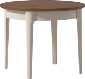 Masă lemn masiv nuc Cafea Napoli Ø72cm Crem/