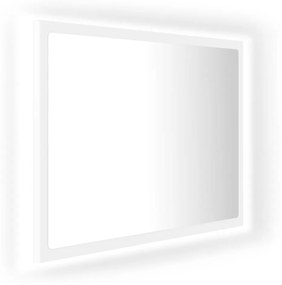 Oglindă de baie cu led, alb, 60x8,5x37 cm, pal