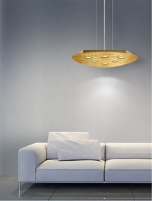 Lustra LED suspendata design modern Triangolo aurie