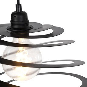 Lampă suspendată de design 2 lumini cu nuanță spirală de 50 cm - Scroll