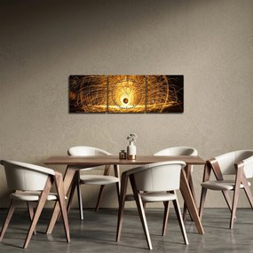 Tablou - Disc luminos (cu ceas) (90x30 cm)