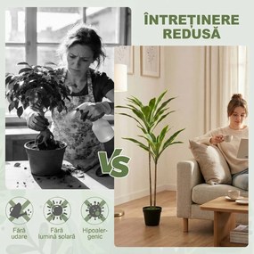 HOMCOM arbori decorativi artificiali mari pentru birouri, intrări, interior, plante decorative false | Aosom Romania