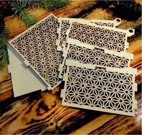 Cutie de vin din lemn - Ușor, dimensiune: 12,6x12,6x8,2 cm, semi-finisată - livrată în demantă