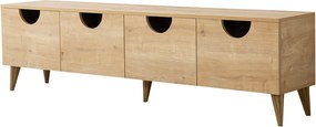 Comoda TV, Hanah Home, Four Seasons, 180x50x35 cm, Stejar
