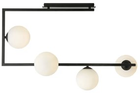 Lustră pe tijă SOMA 4xE14/10W/230V negru/alb