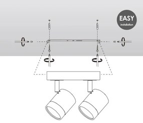 Spot LED dimabil MANU 2xGU10/5,8W/230V alb