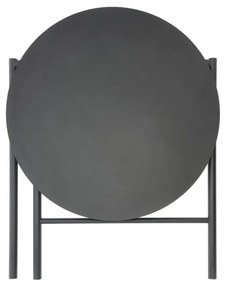 Masă de dining neagră rotundă din metal ø 70 cm Disc – Zone