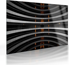 Tablou pe sticlă abstract - clădire (70x50 cm)