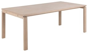 Masă de dining extensibilă cu blat cu aspect de lemn de stejar 100x200 cm Linley – Actona