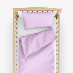 Goldea lenjerie pătuț din 100% bumbac - liliac 90 x 140 și 40 x 60 cm