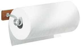 Suport din metal și bambus pentru prosoape de hârtie iDesign Formbu, 38,5 cm