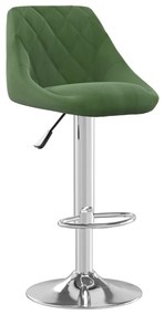 335297 vidaXL Scaun de bar, verde închis, catifea