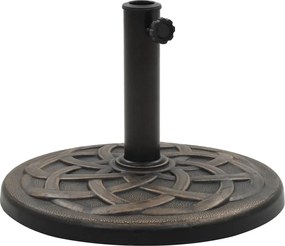 vidaXL Suport umbrelă de soare, bronz, 19 kg, polirășină, rotund