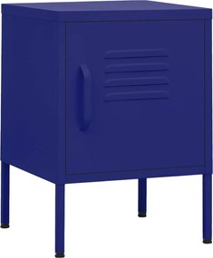 vidaXL Noptieră, bleumarin, 35x35x51 cm oțel