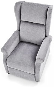 Fotoliu recliner cu functie de masaj Agustin M stofa gri