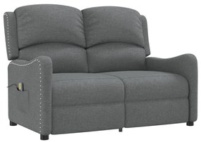 3084545 vidaXL Fotoliu de masaj rabatabil cu 2 locuri, gri deschis, textil