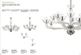 Candelabru 8 brate LUX diam. 92cm CASANOVA SP8 044255 transparent IDL