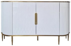 Comoda Vivien alb/auriu L160,5 cm
