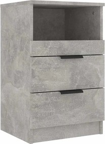 vidaXL Noptieră, gri beton, lemn prelucrat