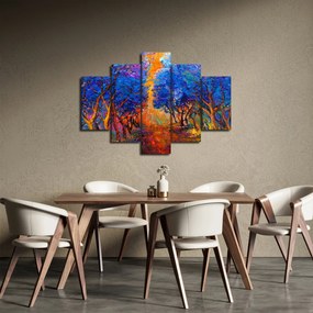 Tablou - Coroane de copac de toamnă, impresionism modern (150x105 cm)