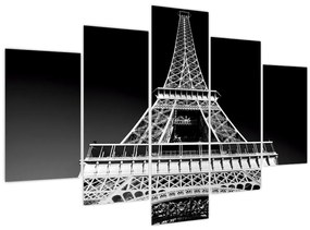 Tablou - Turnul Eiffel, alb-negru (150x105 cm)