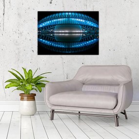 Tablou pe sticlă cu stadion de fotbal (70x50 cm)