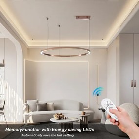 Immax NEO 07327L - lustră LED reglabilă pe cablu FINO 55W/230V 80 cm aur roz Tuya + telecomandă