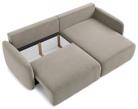 Colțar bej extensibil/cu spațiu de depozitare (cu colț pe partea dreaptă) Kalena – Makamii