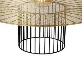 Lampă suspendată inteligentă aurie cu negru 50 cm inclusiv Wifi G95 - Tess