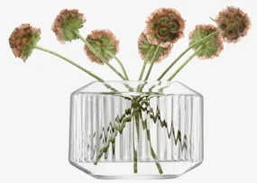 Sfeșnic lumânări mici/vază Rotunda, î. 7 cm, transparent/ă - LSA international