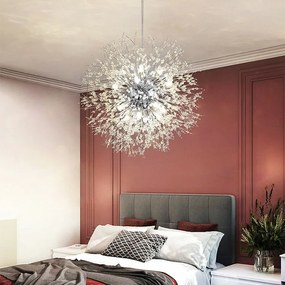 Candelabru led Cristal, Elit's, Evea F rotund Cromat, 50 cm