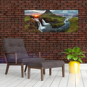 Tablou - Kirkjufell la apus (120x50 cm)