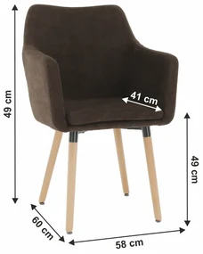 Zondo Scaun de sufragerie Danar (maro închis). 744857