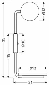 Lampă de perete PONIO 1xG9/25W/230V negru