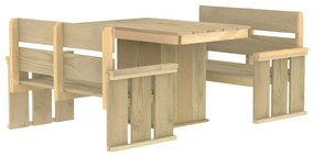 3096611 vidaXL Set mobilier de exterior, 3 piese, lemn de pin tratat