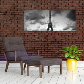 Tablou - Turnul Eiffel și mașina roșie (120x50 cm)