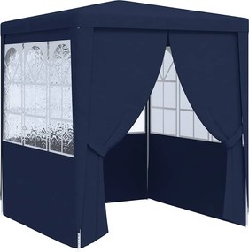vidaXL Cort petrecere cu pereți, albastru, 2,5 x 2,5 m, 90 g/m²
